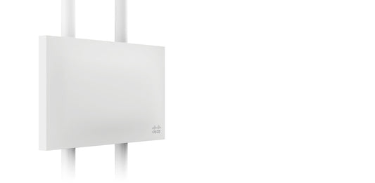 Meraki MR74-HW | Outdoor AP | Wi-Fi 5 (802.11ac Wave 2) | Dual-band 2.4/5 GHz | 2x2:2 | 1.3 Gbps aggregate | PoE 802.3af | IP67 | External N-type antennas
