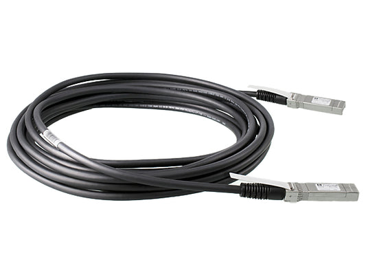Aruba JW104A 10Gbps SFP+ copper DAC cable, 7m black coiled