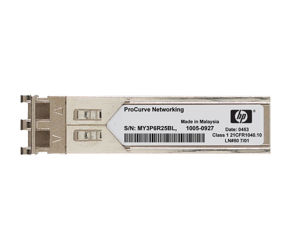 HPE JD107A 10G XFP ZR SFP+ module with gold silver finish