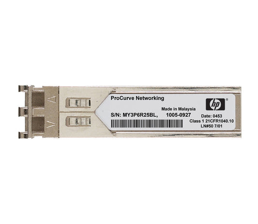 HPE JD107A 10G XFP ZR SFP+ module with gold silver finish
