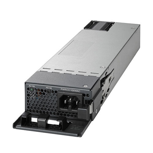 Cisco NXA-PDC-1100W-PI 1100W DC PSU with silver body and honeycomb base