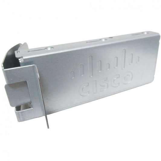 Cisco PWR-C6-BLANK silver slot cover with embossed logo and metal clips
