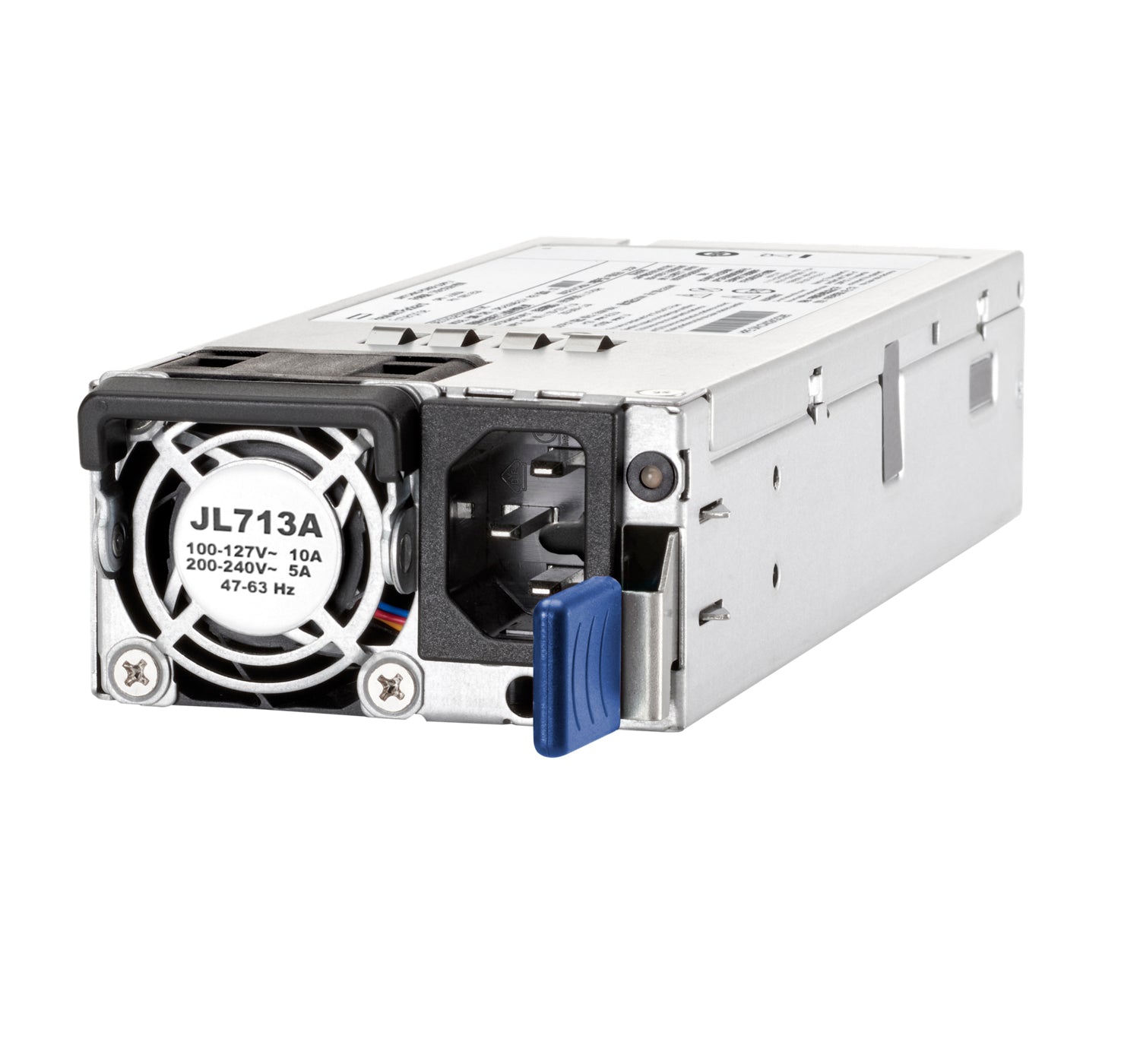 HPE JL713A Silver hot-swap PSU with blue handle and black fan for CX 83xx