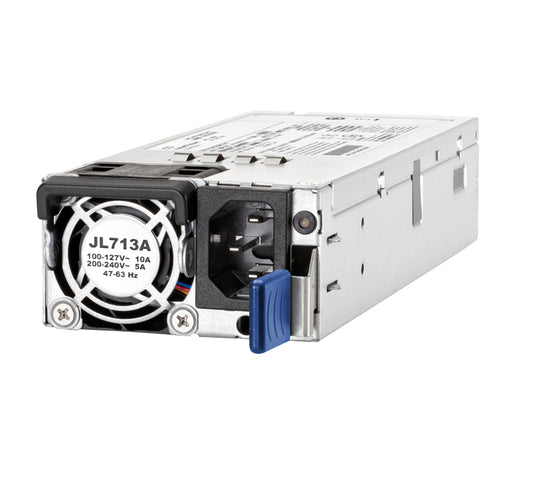 HPE JL713A Silver hot-swap PSU with blue handle and black fan for CX 83xx