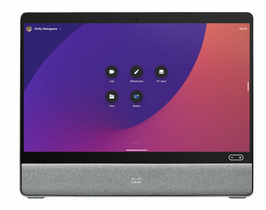 Cisco CS-DESK-NR-K9 | desktop video collaboration system (No Radio) | 24" FHD touch, 4K auto-framing camera, stereo speakers, beamforming mics, USB-C BYOD, GbE only