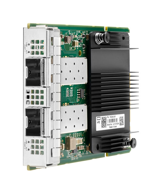 HPE P42041-B21 10/25GbE OCP 3.0 network card with green PCB and heatsink