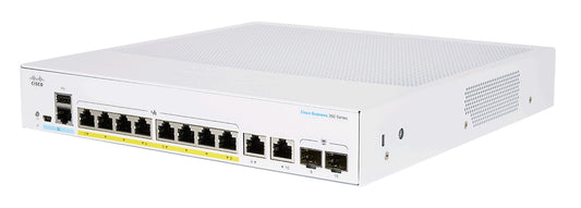 Cisco CBS250-8PP-D-AU | 8x 1G | PoE+ (802.3at) | 0x 1G SFP uplinks | Smart L2/L3 static