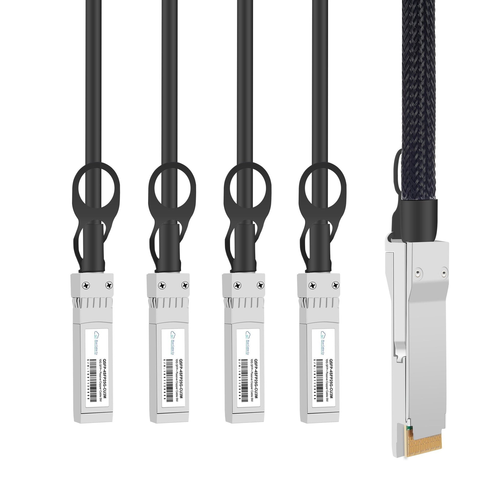 Aruba JL283A-BCC 100GB QSFP to 4x25GB SFP+ 3M DAC breakout cable