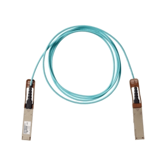 Aruba JL856A 100G QSFP28 AOC blue braided fiber optic cable 2m