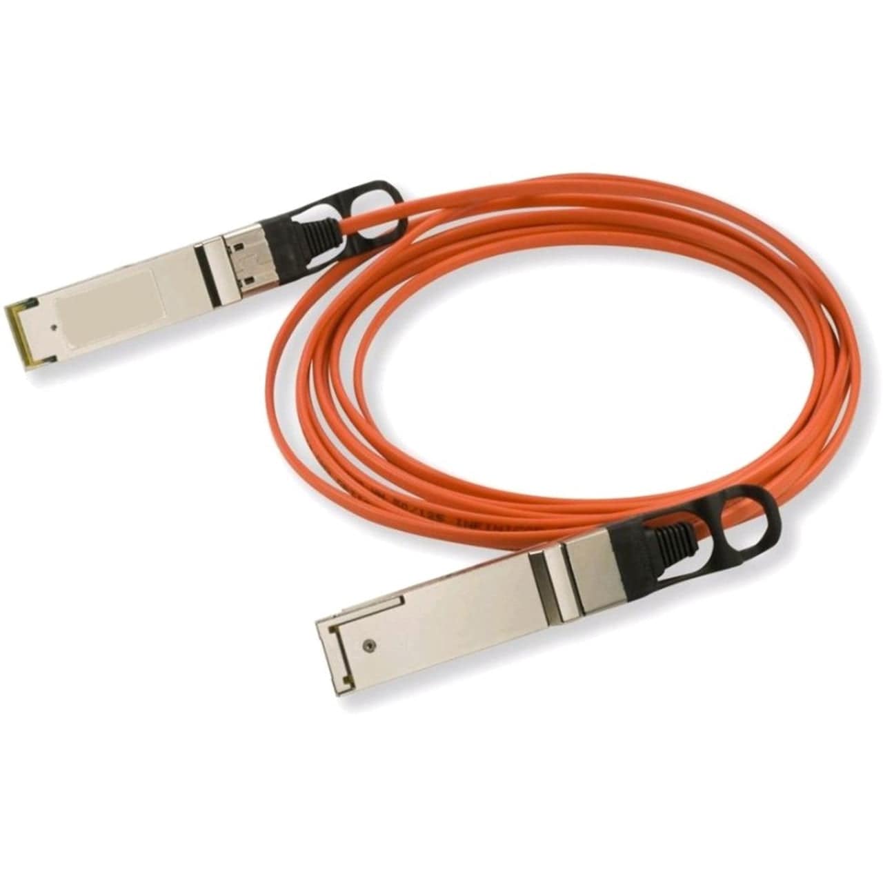 Aruba R0Z22A 40G QSFP+ AOC fiber optic cable, 7m, orange with metal connectors