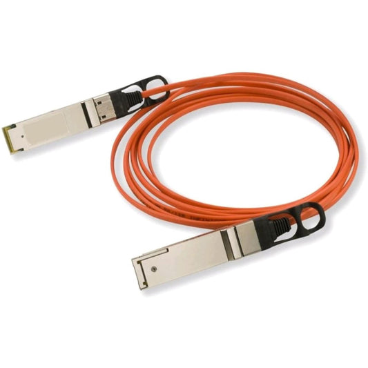 Aruba R0Z22A 40G QSFP+ AOC fiber optic cable, 7m, orange with metal connectors
