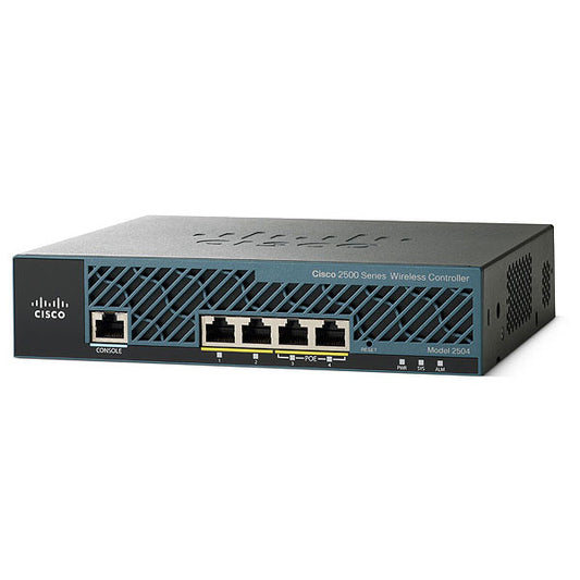 Cisco AIR-CT2504-HA-K9 | Wireless controller | HA secondary (0 AP lic) | 4x 1GbE | N+1 failover | AireOS 8.x