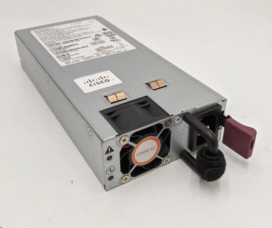 Cisco NXA-PAC-1200W-PI 1200W AC PSU with silver body, purple handle, and fan