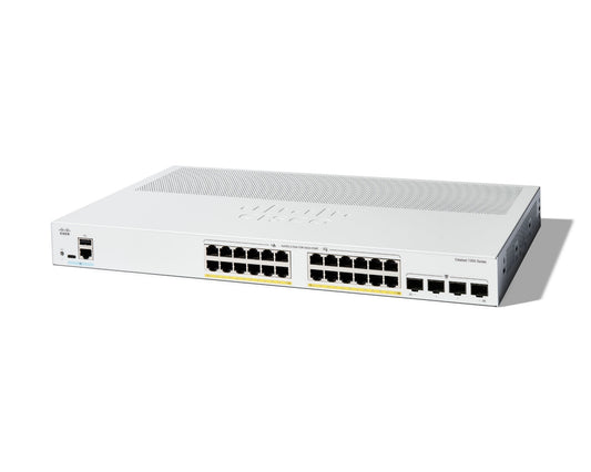 Cisco C1200-24P-4G | 24x 1G | PoE+ | 4x 1G SFP uplinks | Smart‑managed (no license)