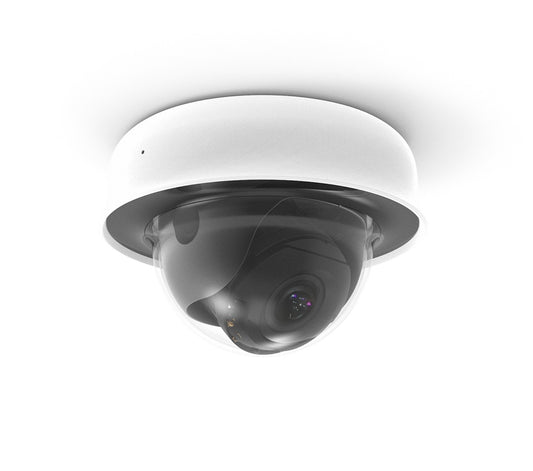Meraki MV22-HW | Indoor varifocal dome, 1080p (1920x1080), motorized varifocal lens, 256GB onboard storage, IR night vision, HDR, 1x GbE, 802.3af PoE, edge analytics, cloud-managed