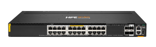 Aruba R8S89A | 24x 1/2.5/5/10G Smart Rate, Class 6 PoE (60W), 2x 50G SFP56 + 2x 25G SFP28 uplinks | License: AOS-CX base