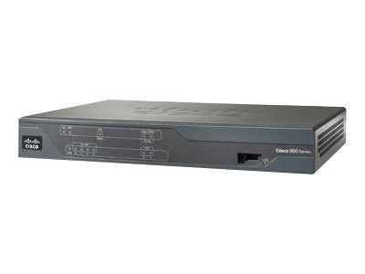 Cisco 887VA-SEC-K9 router in black with silver ports and buttons
