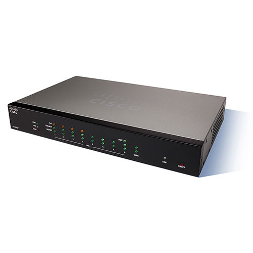 Cisco RV260P-K9-AU VPN router with PoE ports and front panel lights