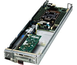 Silver supermicro sbi-411e-1g server rack unit with green circuit boards and black components for x13 superblade server