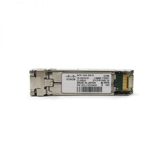 Cisco SFP-10G-SR-S | 10GbE SFP+ | 10GBASE-SR (IEEE 802.3ae) | 850nm | 300m OM3 / 400m OM4 | LC duplex