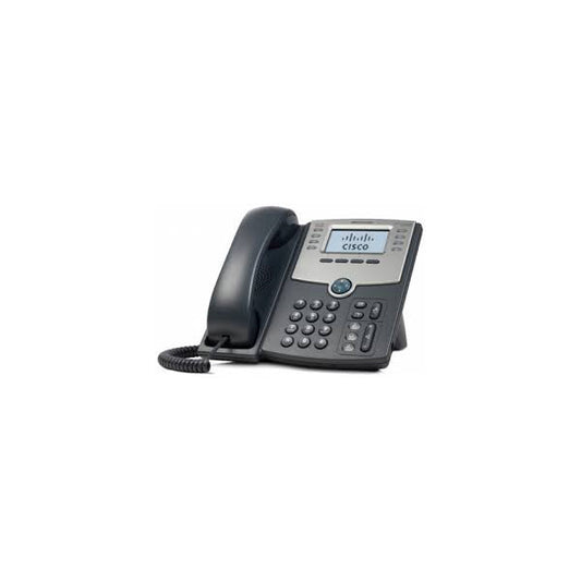 Cisco SPA508G | 8-line SIP IP phone, 2x 10/100 switch, PoE 802.3af Class 2, backlit LCD, HD voice (G.722), RJ-9 headset