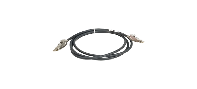 Cisco STACK-T3A-3M Type 3A 3m stacking cable with black coiled design and silver connectors for C9300L/C9300LM