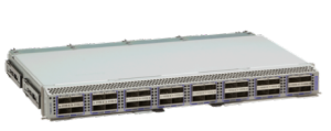 Arista DCS-7320X-32C-LC silver server rack with 32x 100GbE QSFP28 slots