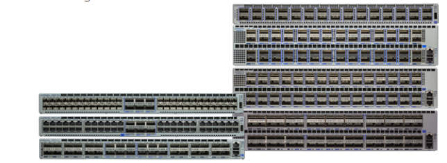 Arista DCS-7280TRA-48C6M-R silver metal server rack with network card slots
