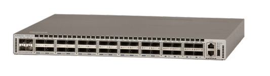 Gray metal arista dcs-7050qx-32s-f network switch with 32 40g ports and 4 10g sfp plus in sleek rectangular design