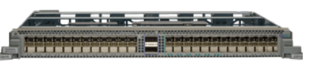 Gray metal back side of arista dcs-7500r2ak-48ycq-lc 48-port 10/25g line card with 2x 100g ports and algomatch