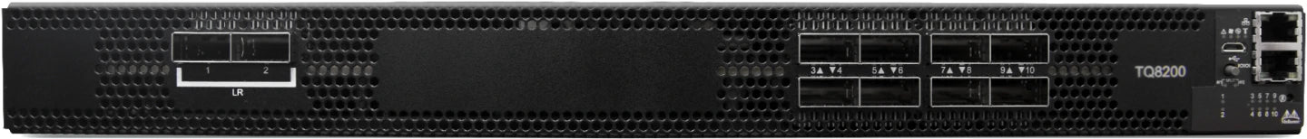 Black terabox tb6200 perforated front panel server rack with multiple network ports for nvidia mtq8200-hs2f 100gbe switch