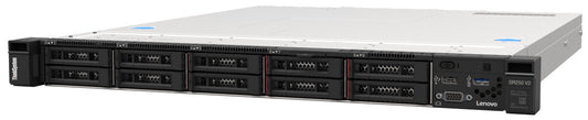 Lenovo SR250-V2 | 1U 1-socket Xeon E-2300 | up to 10x 2.5"/4x 3.5" bays | DDR4 ECC UDIMM up to 128GB | PCIe Gen4 expansion | dual 1GbE (FlexibleLOM for 10GbE) | hot-swap redundant PSUs | XClarity management