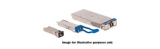 Silver-colored arista sfp-25g-lr-e 25g sfp28 single-mode transceiver modules with blue handles and metallic connectors
