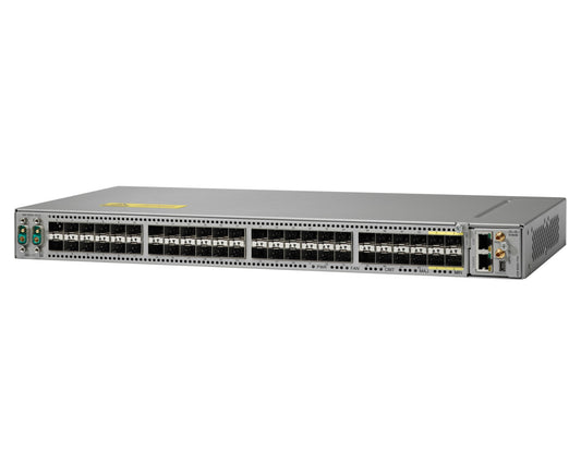 Cisco A9KV-V2-DC-E silver switch with 44xGE ports and 4x10GE uplinks