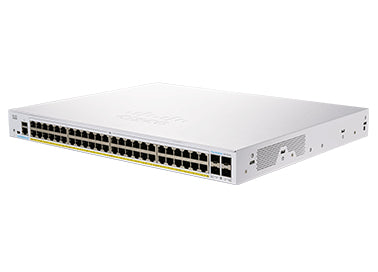 Cisco CBS350-48P-4X-AU | 48x 1G, PoE+ (802.3at), 4x 10G SFP+ uplinks, L2/L3 smart managed