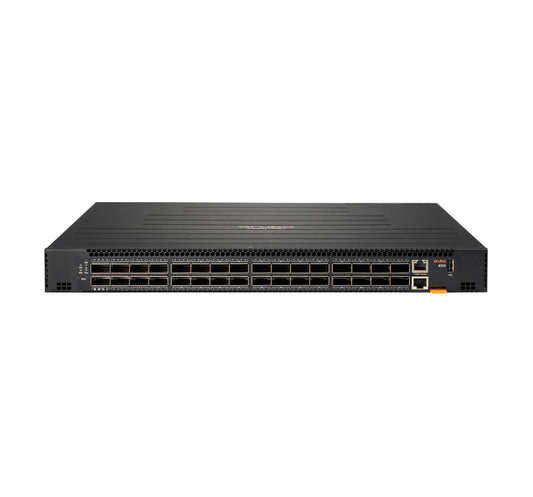 Aruba JL626A#ABG | 32x100G QSFP28 (QSFP+ compatible), No PoE, uplinks n/a, L3, Front-to-Back airflow, 2x PSU, 6x fans, 1U