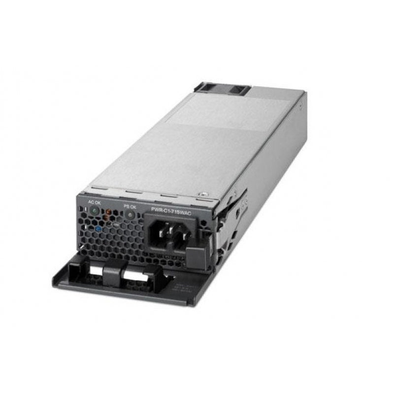 Cisco PWR-C1-715WAC-P/2 715W AC PSU with silver design and black accents