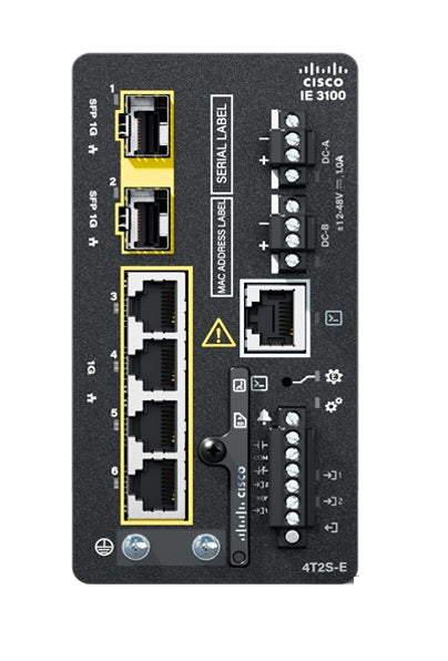 Cisco IE-3100-4T2S-E | 4x 1G RJ-45 non-PoE, 2x 1G SFP uplinks, Network Essentials