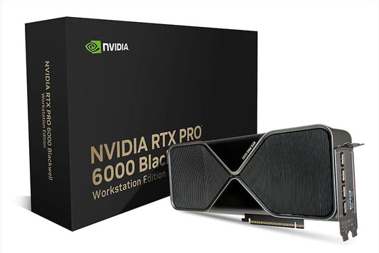 NVIDIA RTX Pro 6000 Black Edition GPU with 96GB GDDR7 and green accents
