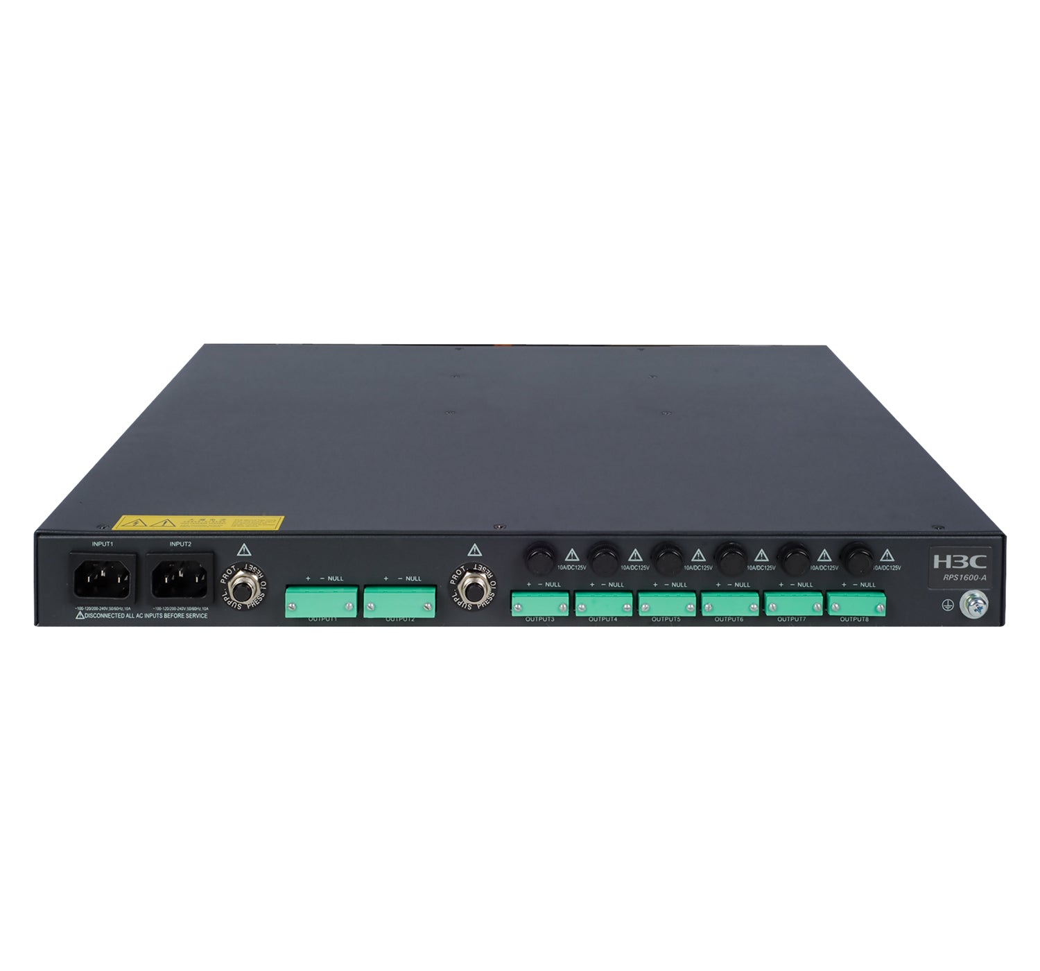HPE JG136A#ABG black H3C switch with green ports and silver connectors