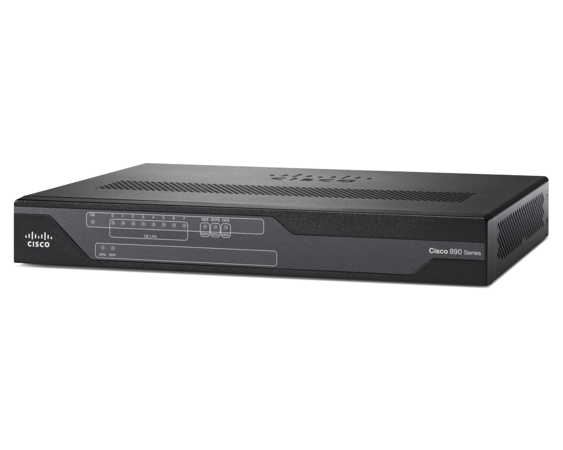 Cisco C892FSP-K9 ISR router in black with silver accents