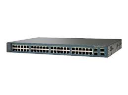 Cisco WS-C3560V2-48TS-S 48-port switch with black and gray design