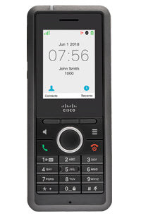 Cisco CP-6823-3PC-K9 DECT handset with black silver design and circular navigation button