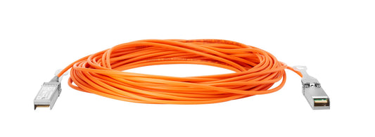 HPE 845396-B21 25G SFP28 AOC orange fiber optic cable with SFP28 connectors, 15m