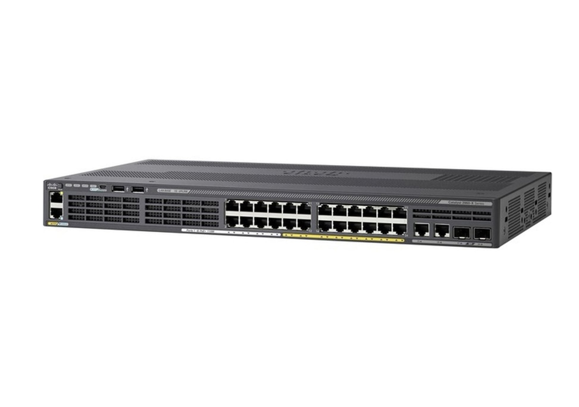 Cisco WS-C2960X-24PD-L 24-port PoE+ switch with 10G uplinks