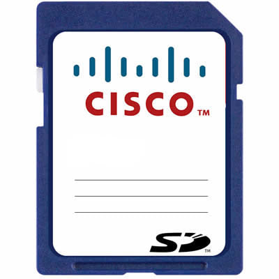 Cisco UCS-SD-32G-S 32GB SDHC blue SD card with Cisco logo