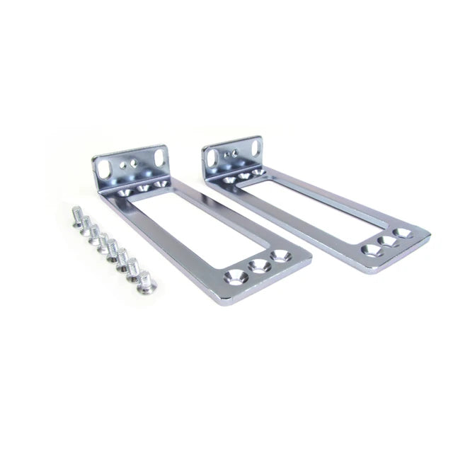 Cisco ASR1001HX-ACS rack mount kit with chrome brackets and screws