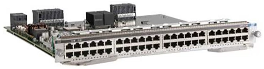Cisco C9400-LC-48HN | 48x mGig 100M/1G/2.5G/5G RJ-45 UPOE+ (90W) line card | uplinks: 0 | license: chassis-inherited