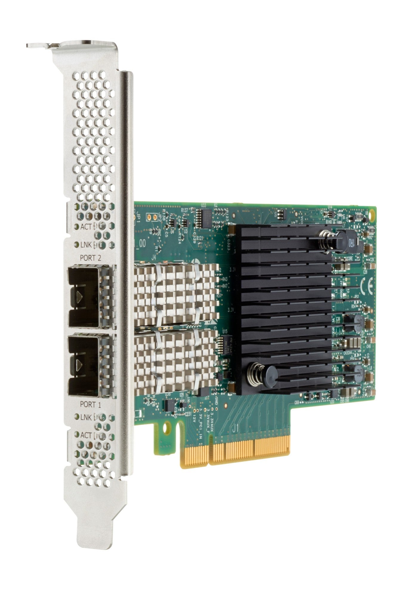 HPE P21109-B21 dual SFP28 PCIe network card with heatsink