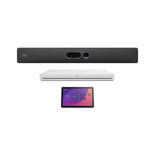 Cisco CS-KIT-EQ-C-K9 | Room Kit EQ | Quad Cam (20 MP) multi‑lens, 4K UHD | AI auto‑framing, speaker tracking & people count | HDMI I/O, Gigabit Ethernet | Wi‑Fi/BT enabled | Carbon Black